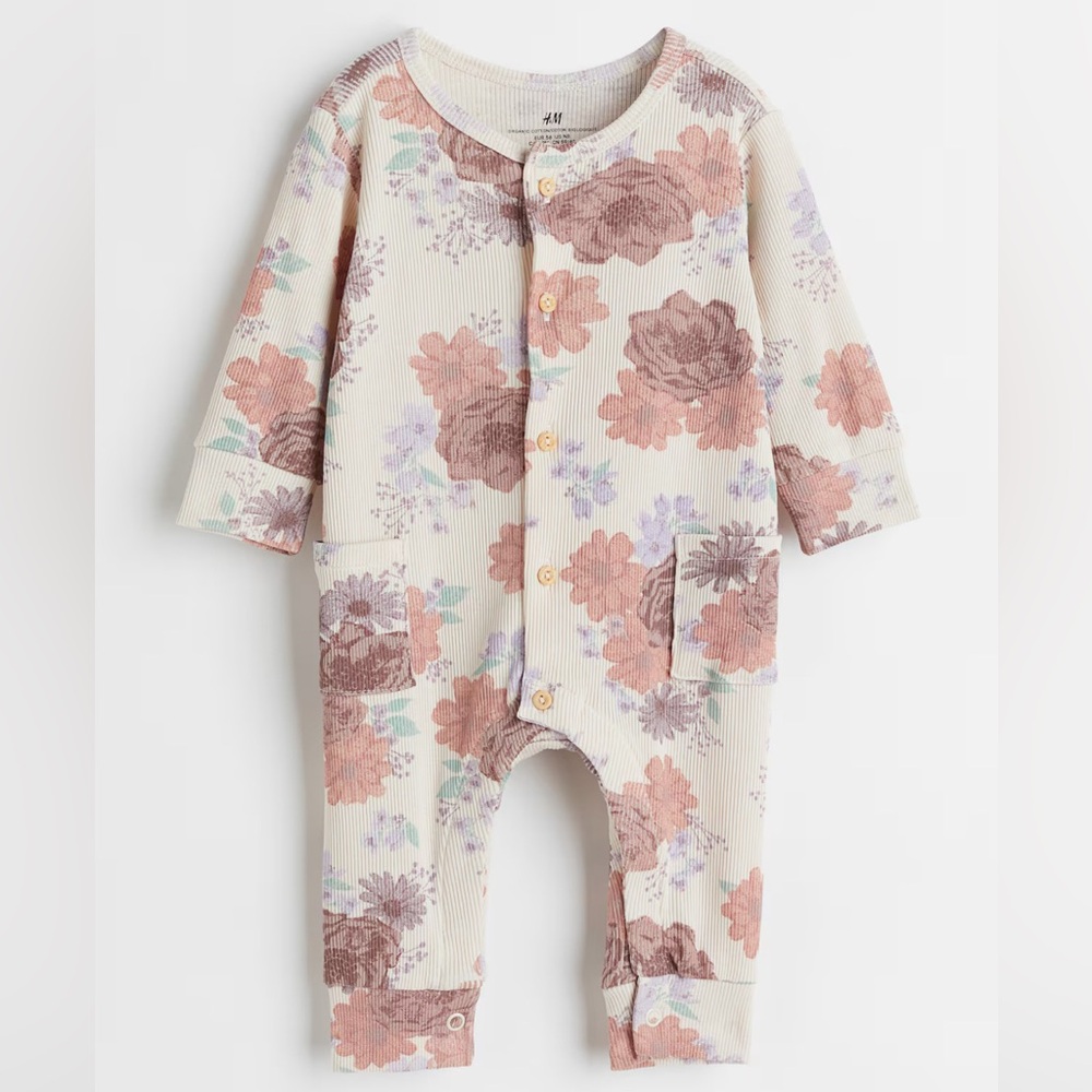 H&M Ribbed Cotton Jumpsuit 4-6 Mo.